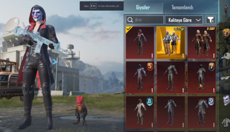 BÜTÇE HESABI TEMİZ HESAP MASKARA 4SW İŞGALCİ SETİ TEK BAĞ PUBG MOBİLE HESABI